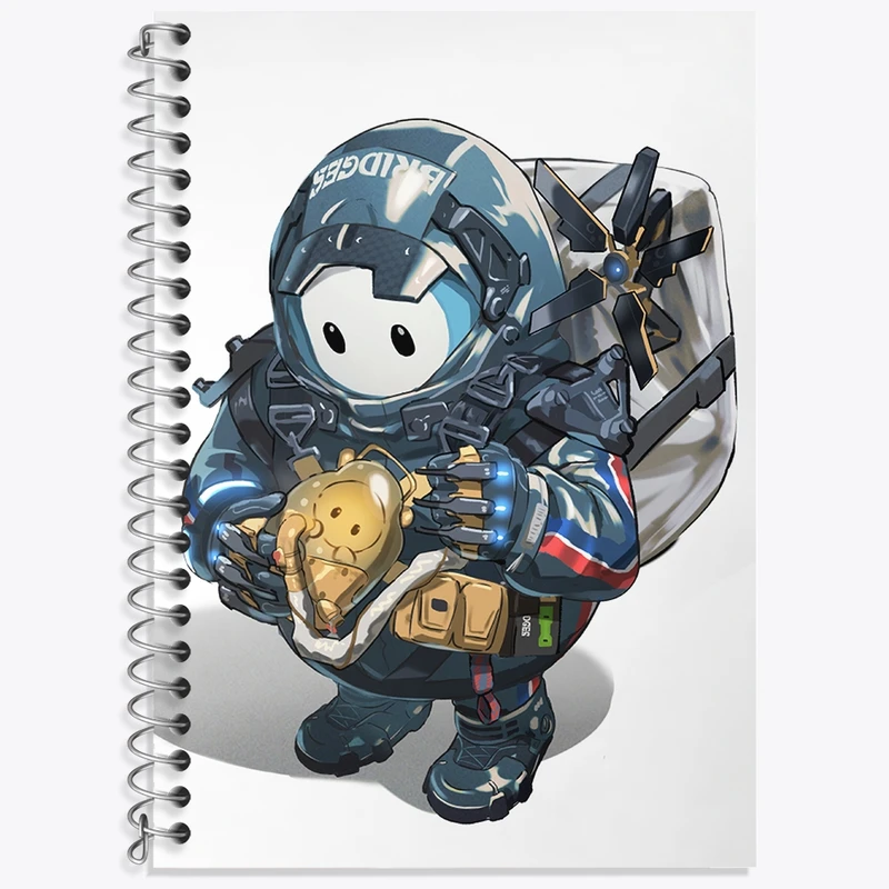 دفتر زبان 50 برگ خندالو مدل دو خط طرح بازی فال گایز (Fall Guys) کد 32792