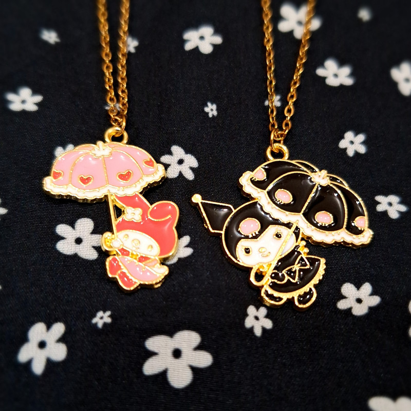 گردنبند دخترانه مدل گربه سانریو بسته دو عددی گردنبند دخترانه مدل گربه سانریو بسته دو عددی