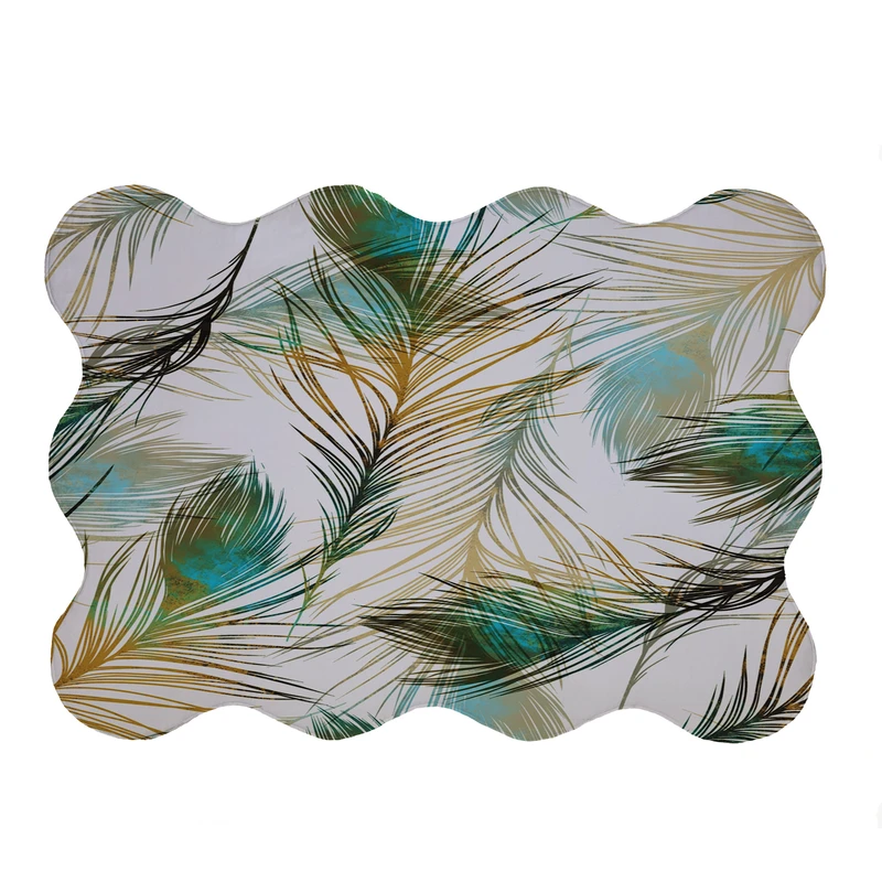 پادری مدل دالبر طرح پر کد 5417 سایز 80x110 سانتی متر 