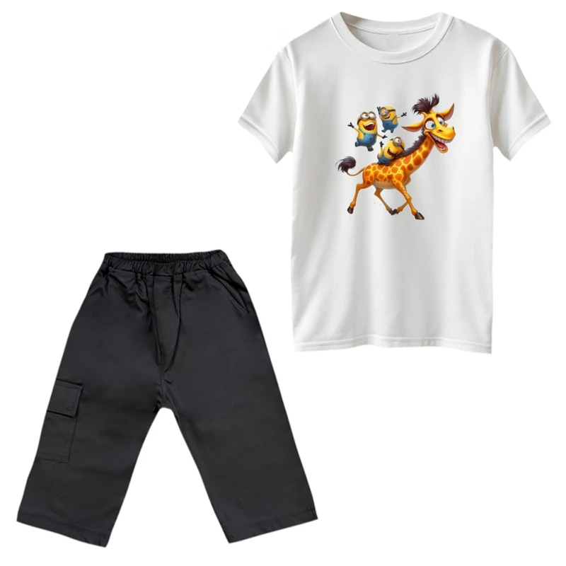 ست تی‌شرت و شلوارک پسرانه مدل مینیون کد 33