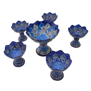 مجموعه ظروف هفت سین 7 پارچه مدل میناکاری DB1400 