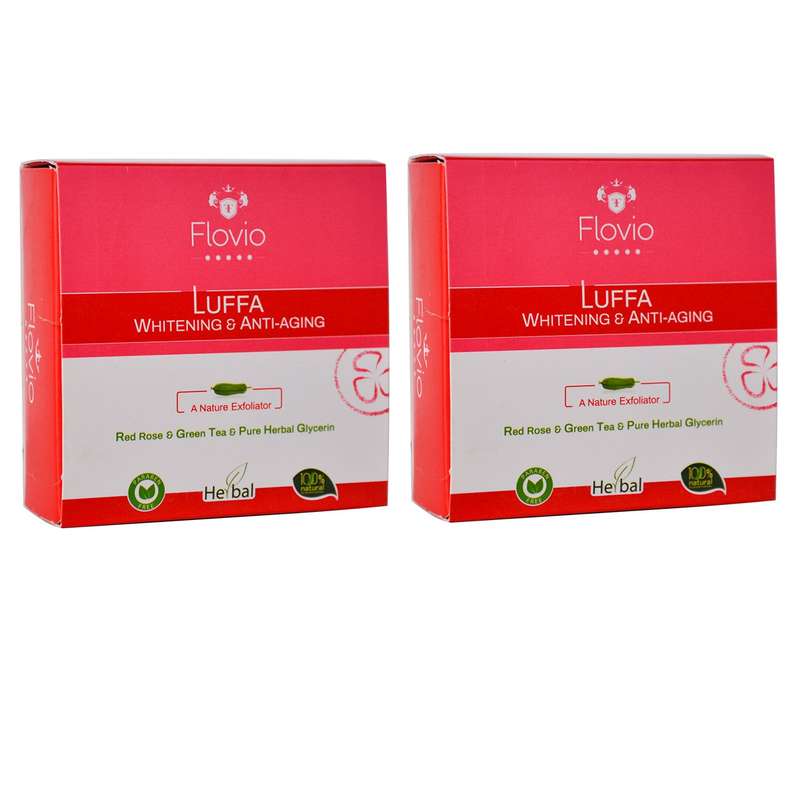 صابون شستشو فلویو مدل Luffa Whitening & Anti-aging وزن 110 گرم مجموعه 2 عددی