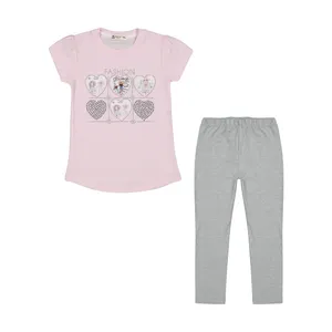 ست تی شرت و شلوار دخترانه نونا مدل 2211418-84