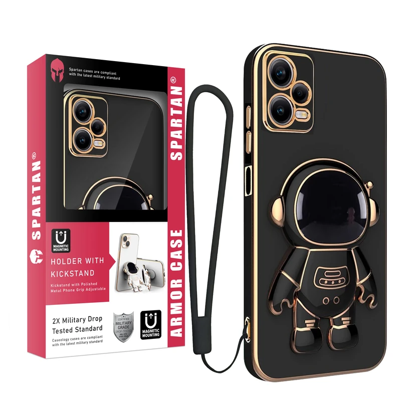 کاور اسپارتان مدل Astronaut Strap مناسب برای گوشی موبایل شیائومی Poco X5 5G به همراه بند نگهدارنده