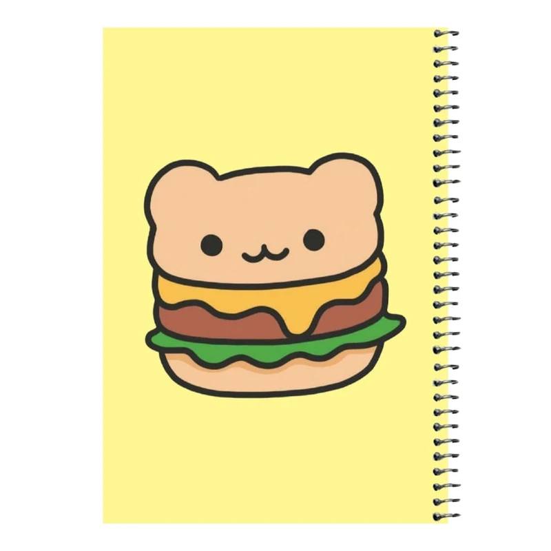 دفتر مشق 80 برگ اس جی مدل همبرگر  
