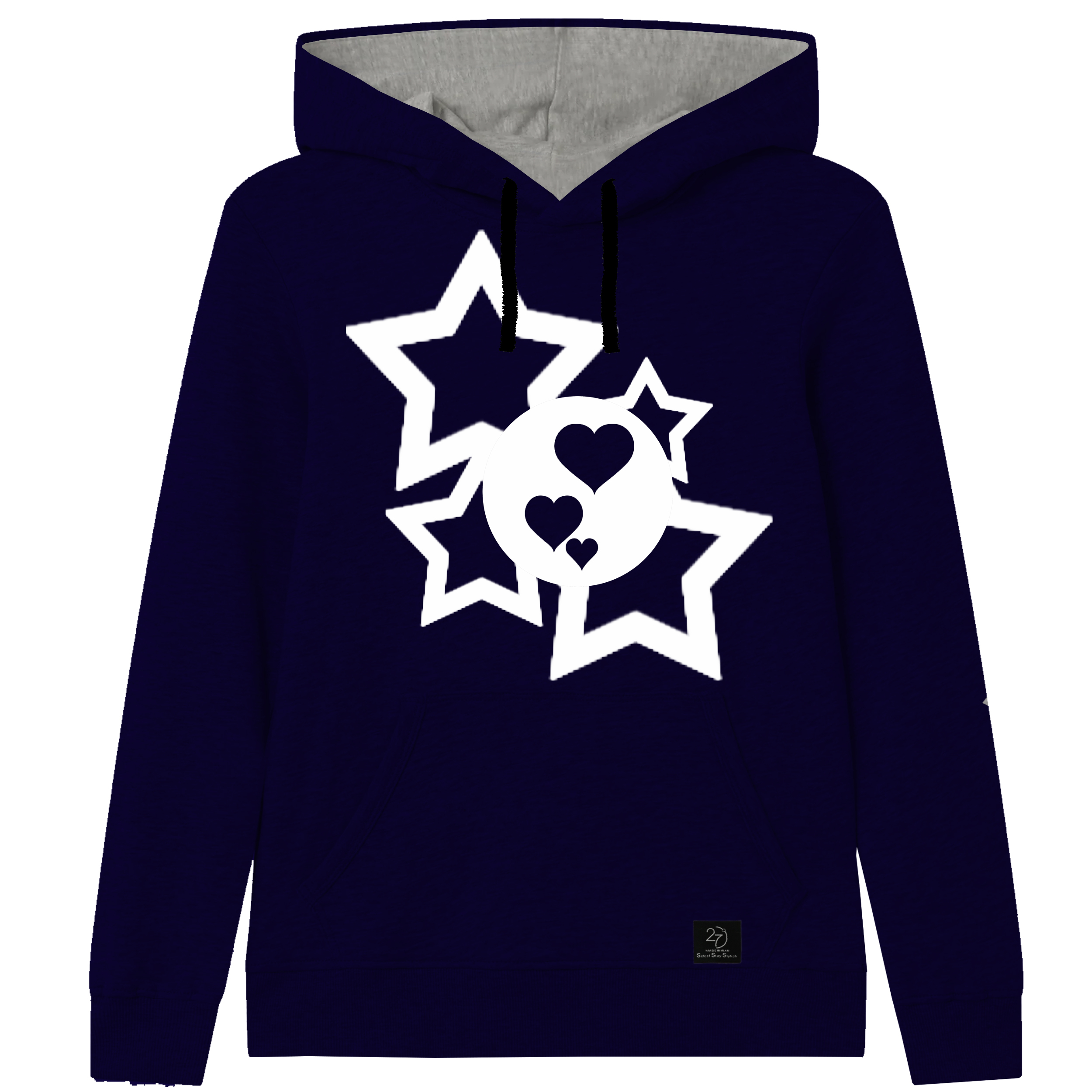 هودی دخترانه 27 مدل ستاره  کد J03 رنگ سرمه ای