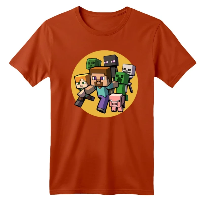 تی شرت آستین کوتاه بچگانه مدل ماینکرفت کد ۳