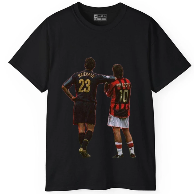 تی‌شرت آستین کوتاه مردانه پاد آفرین مدل آث میلان اینتر کد437