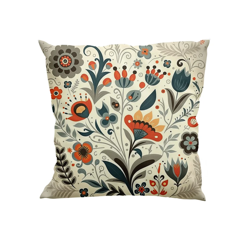 کوسن پاد آفرین مدل گل های فانتزی کد DKK1257