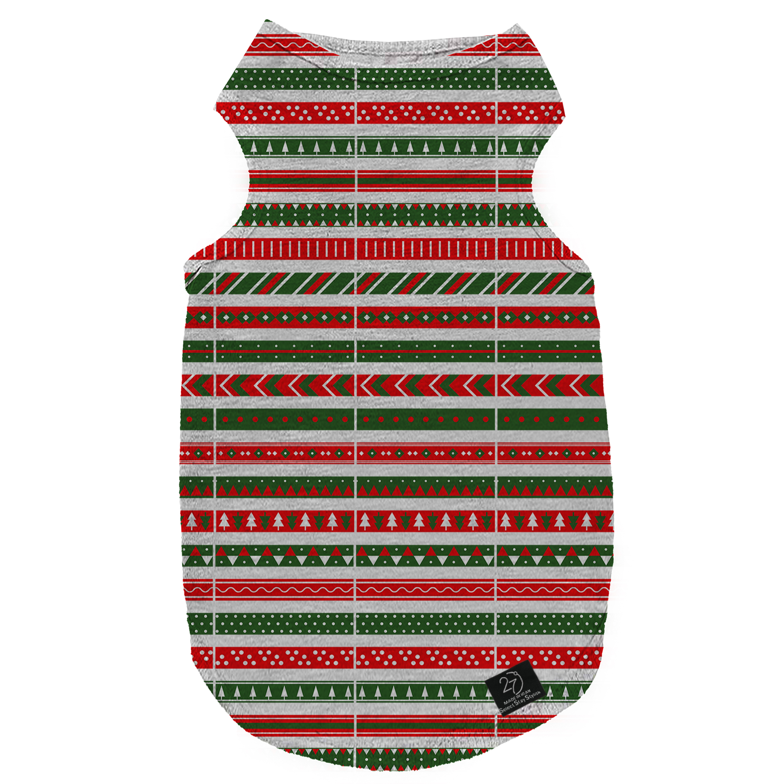 لباس سگ و گربه 27 طرح Christmas Pattern کد MH680 سایز XL
