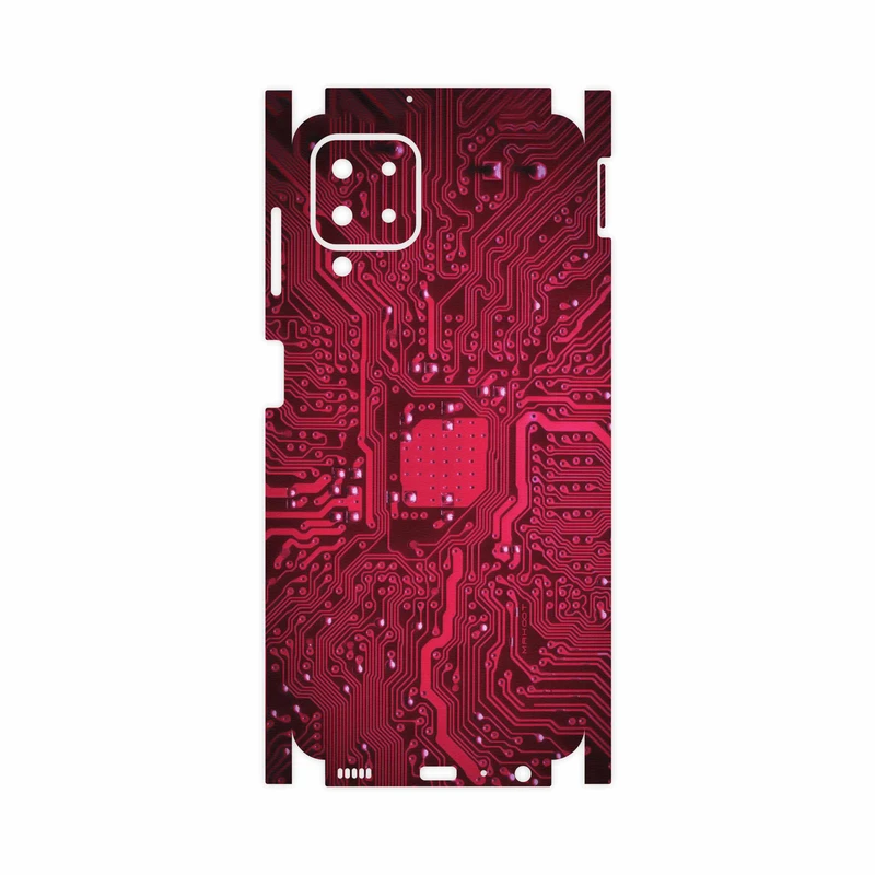 برچسب پوششی ماهوت مدل Red-Printed-Circuit-Board-FullSkin مناسب برای گوشی موبایل سامسونگ Galaxy A22 4G