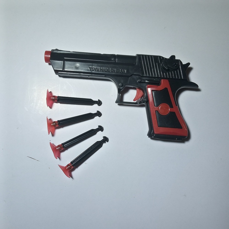 تفنگ بازی مدل پرتابی چسبونکی کد DBS_10759