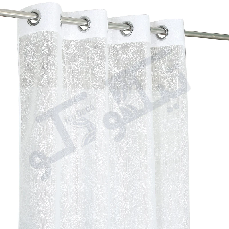 عکس شماره 5 : پرده تیکو دکو مدل تور راشل شش چین سایز 225x280 سانتیمتر مجموعه دو عددی