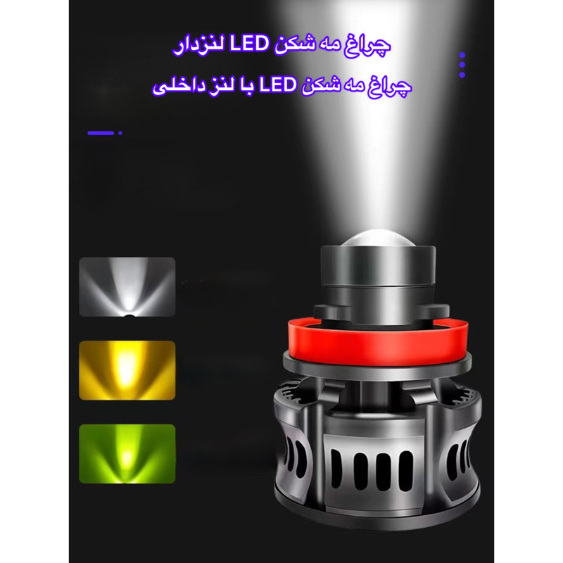 هدلایت خودرو مدل Laser LED Fog Light پایه H7 بسته دو عددی