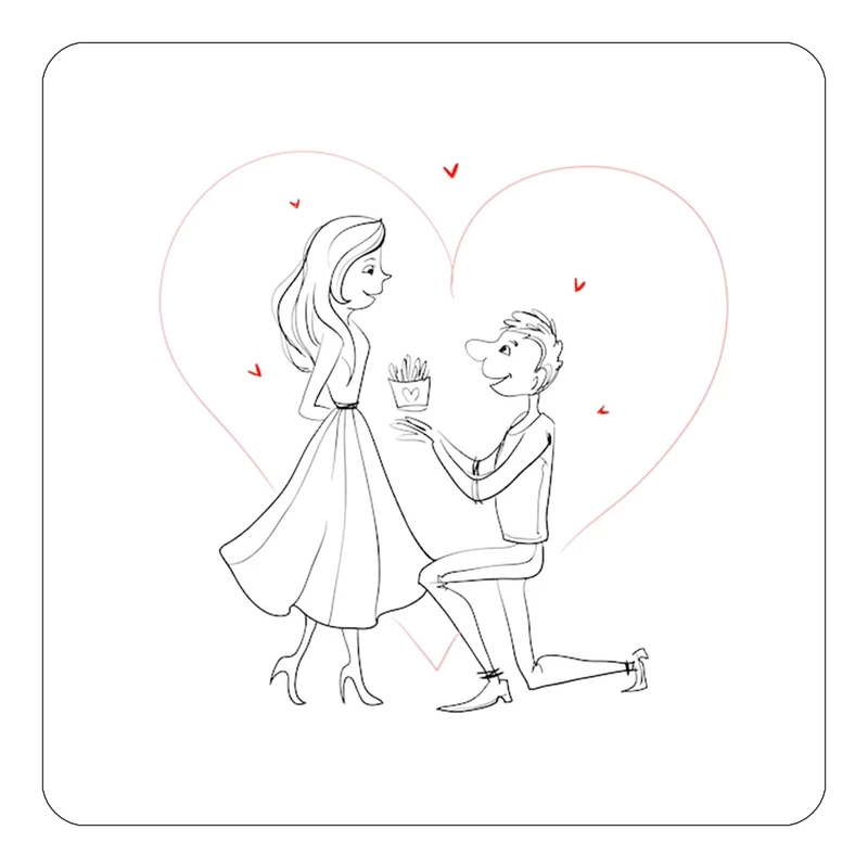 مگنت کاکتی طرح عاشقانه مدل mp37109