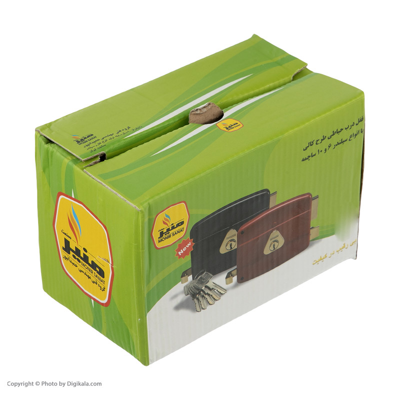 قفل در حیاطی منیر صنعت طرح کالی