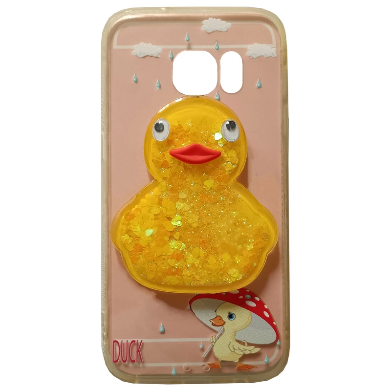 کاور مدل ژله ای کد 1-0 طرح اردک مناسب برای گوشی موبایل سامسونگ Galaxy S7