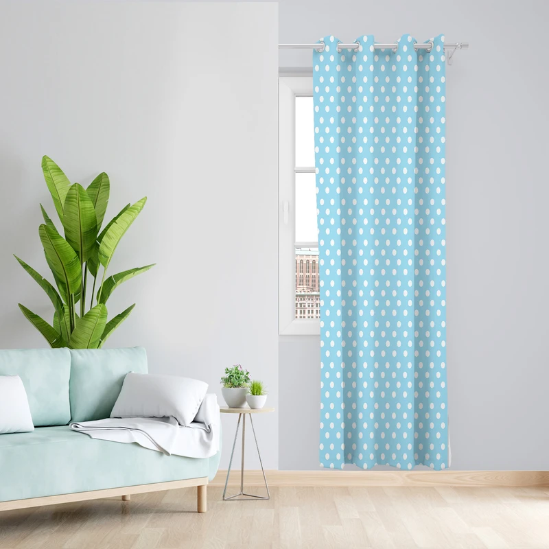 پرده طرح توپی مدل مخمل پانچی کد L 1017 L Z سایز 140x200 سانتی متر