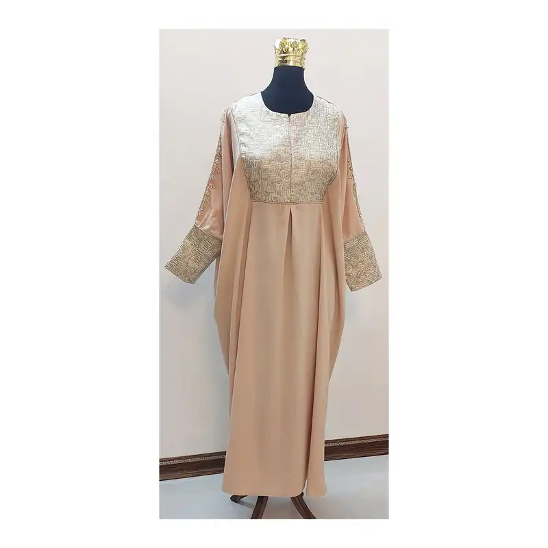 مانتو زنانه مدل عبایی مجلسی طرح جواهردوزی ساغر