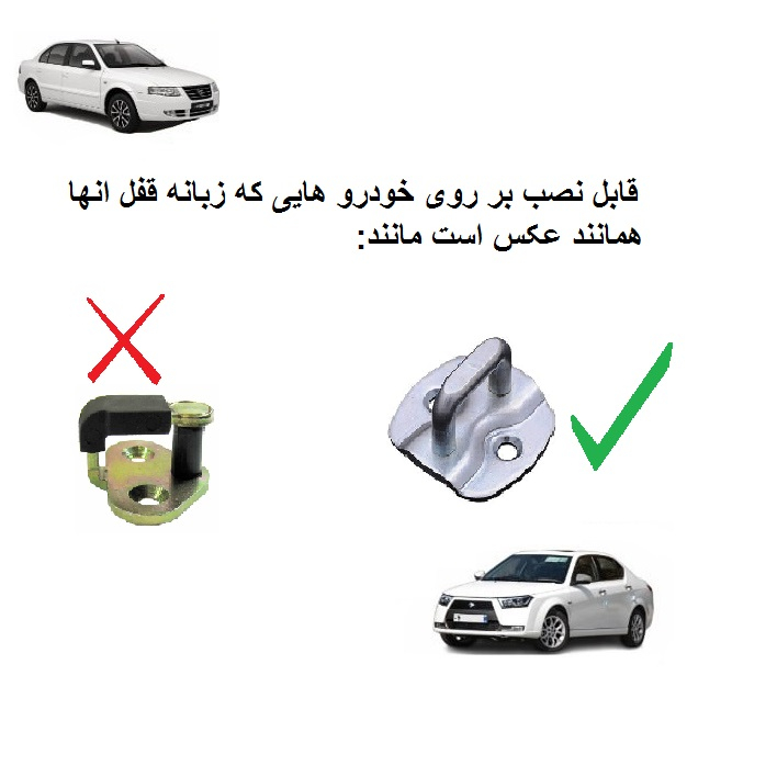 صداگیر قفل درب خودرو مدل orm مناسب برای پژو پارس مجموعه 4 عددی صداگیر قفل درب خودرو مدل orm مناسب برای پژو پارس مجموعه 4 عددی