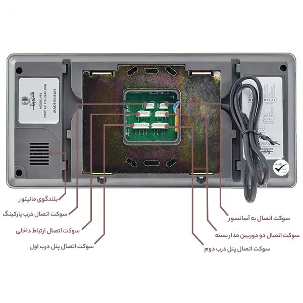 مانیتور دربازکن لمسی الکتروپیک مدل 996Black مانیتور دربازکن لمسی الکتروپیک مدل 996Black
