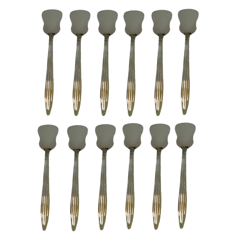 قاشق بستنی خوری مدل رویال زبرا کد757  مجموعه 12 عددی