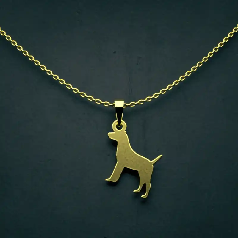 گردنبند طلا 18 عیار زنانه مدوپد مدل سگ کد J3-1-1002
