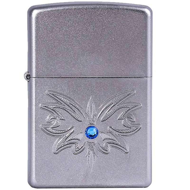 فندک زیپو مدل نگین دار BL_WINGS