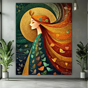 تابلو بوم طرح مخمل نقاشی پرتره مدل ماه کد FP106388