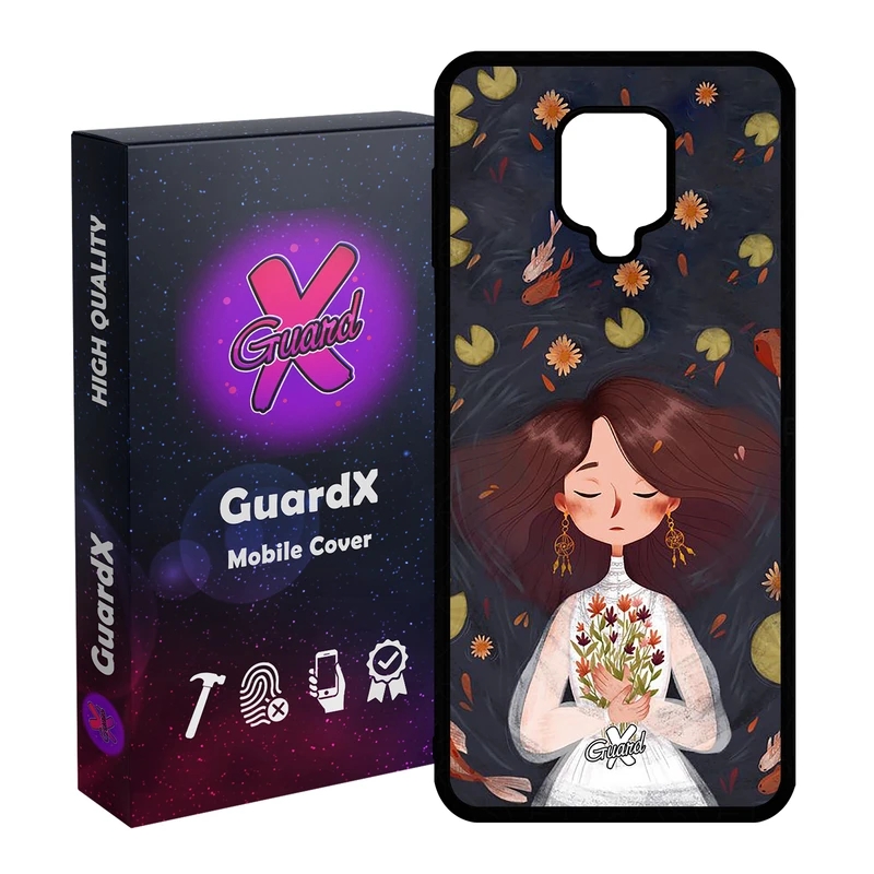 کاور گارد ایکس طرح دختر مدل Glass10326 مناسب برای گوشی موبایل شیائومی Redmi Note 9S / Note 9 Pro / Note 9 Pro Max