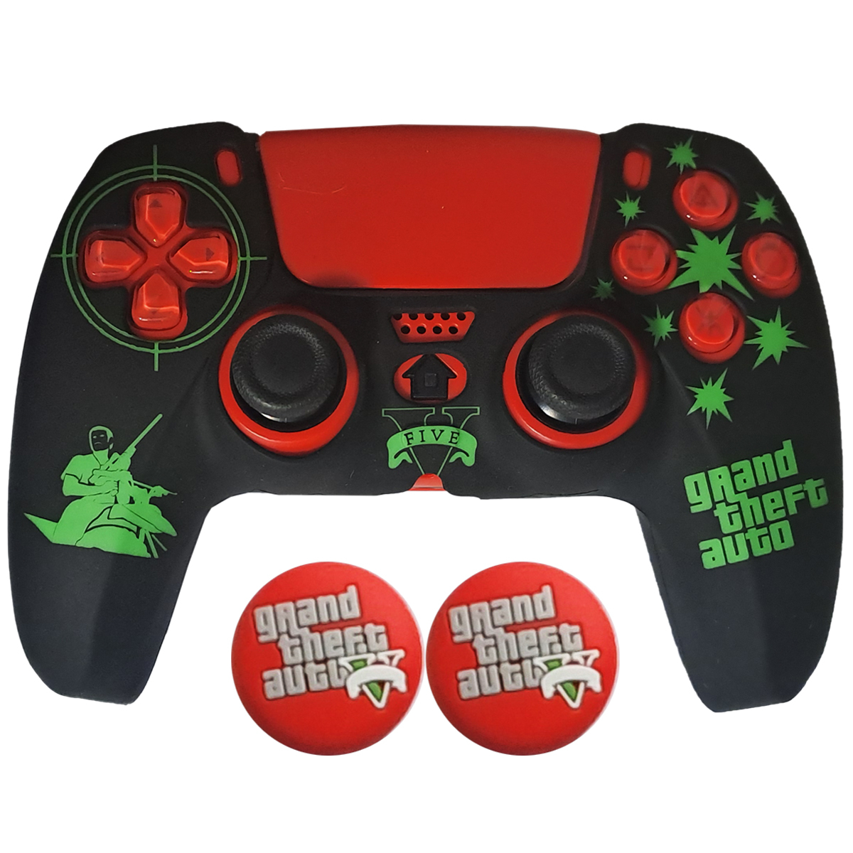 محافظ دسته بازی پلی استیشن 5 مدل GTA PS5300 به همراه روکش آنالوگ