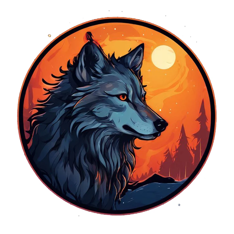 استیکر پارچه و لباس پاد آفرین مدل گرگ کد 4056