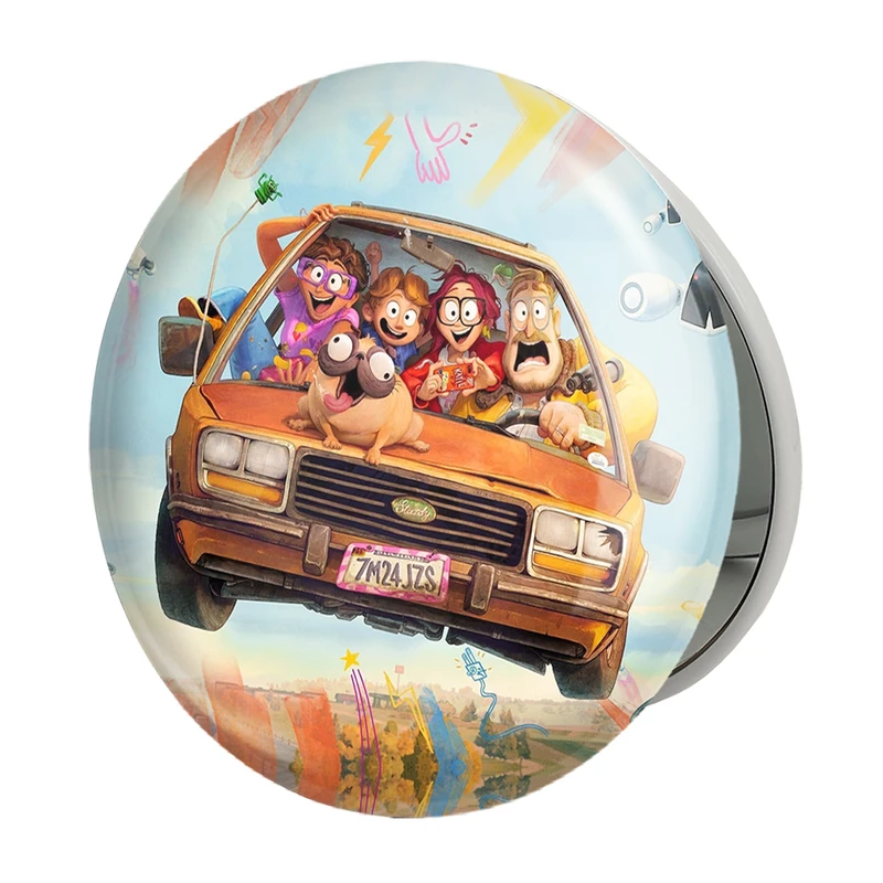 آینه جیبی خندالو طرح میچل ها علیه ماشین ها Mitchells vs Machines مدل تاشو کد 1388 