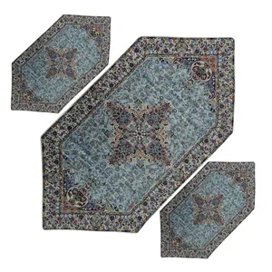  ست 3 تکه رومیزی ترمه مدل سورنا 