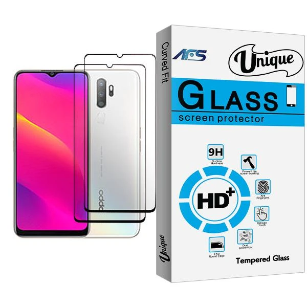 محافظ صفحه نمایش ای اف اس مدل Unique Glass MIX002 مناسب برای گوشی موبایل اوپو A11 بسته دو عددی