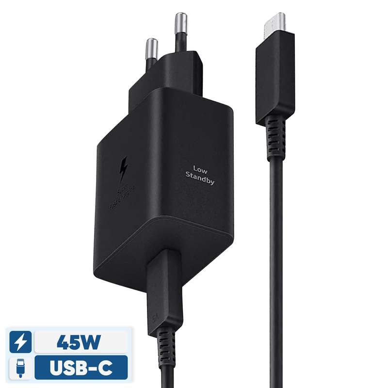 شارژر دیواری 45 وات سامسونگ مدل EP-T4511 Low Standby به همراه کابل USB-C به طول 1.8 متر شارژر دیواری 45 وات سامسونگ مدل EP-T4511 Low Standby به همراه کابل USB-C به طول 1.8 متر