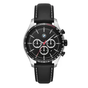 ساعت مچی عقربه‌ای مردانه بی ام دبلیو مدل Chrono Leather Bracelet Blk