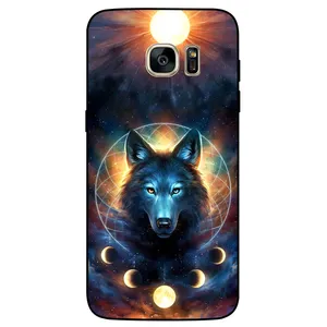 Megafone Wolf and Moon 8006 Cover For Samsung Galaxy S7 Edge