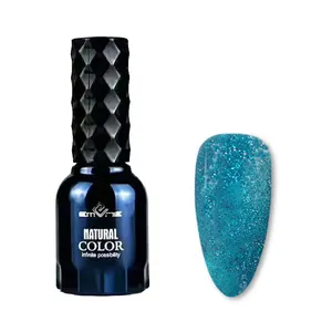 لاک ژل اکلیلی ناخن ام انه مدل آیس شماره 19 رنگ آبی روشن