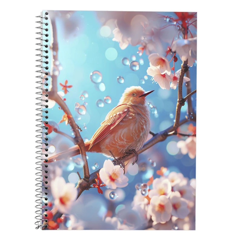 دفتر زبان 50 برگ مدوپد مدل سه خط طرح بهار کد DF13380