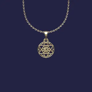 گردنبند طلا 18 عیار زنانه مدوپد مدل هندسی کد Z2-1-1009