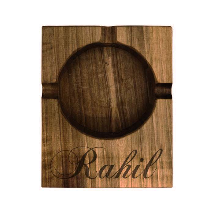زیرسیگاری چوبی مدل اسم راحیل