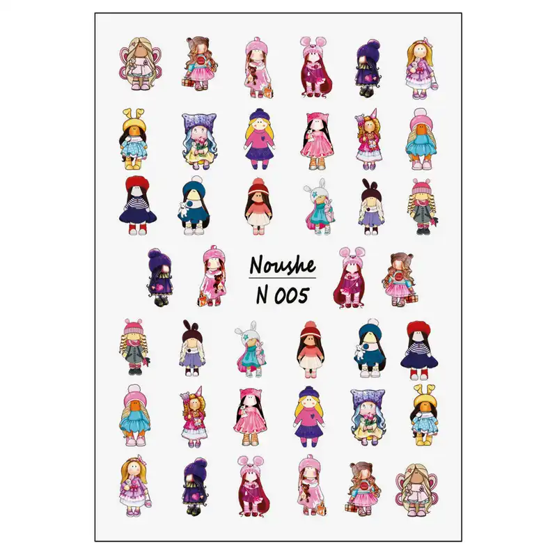 برچسب لنز ناخن مدل عروسک روسی کد N005