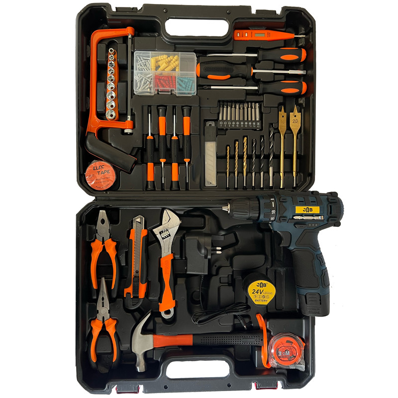 پیچ گوشتی شارژی جاب مدل JB-3324 مجموعه 172 عددی