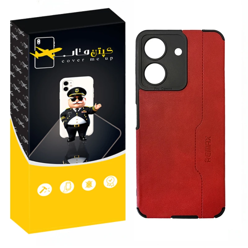 کاور کپتن قاب مدل چرم RMX مناسب برای گوشی موبایل شیائومی Redmi 13c / Poco C65