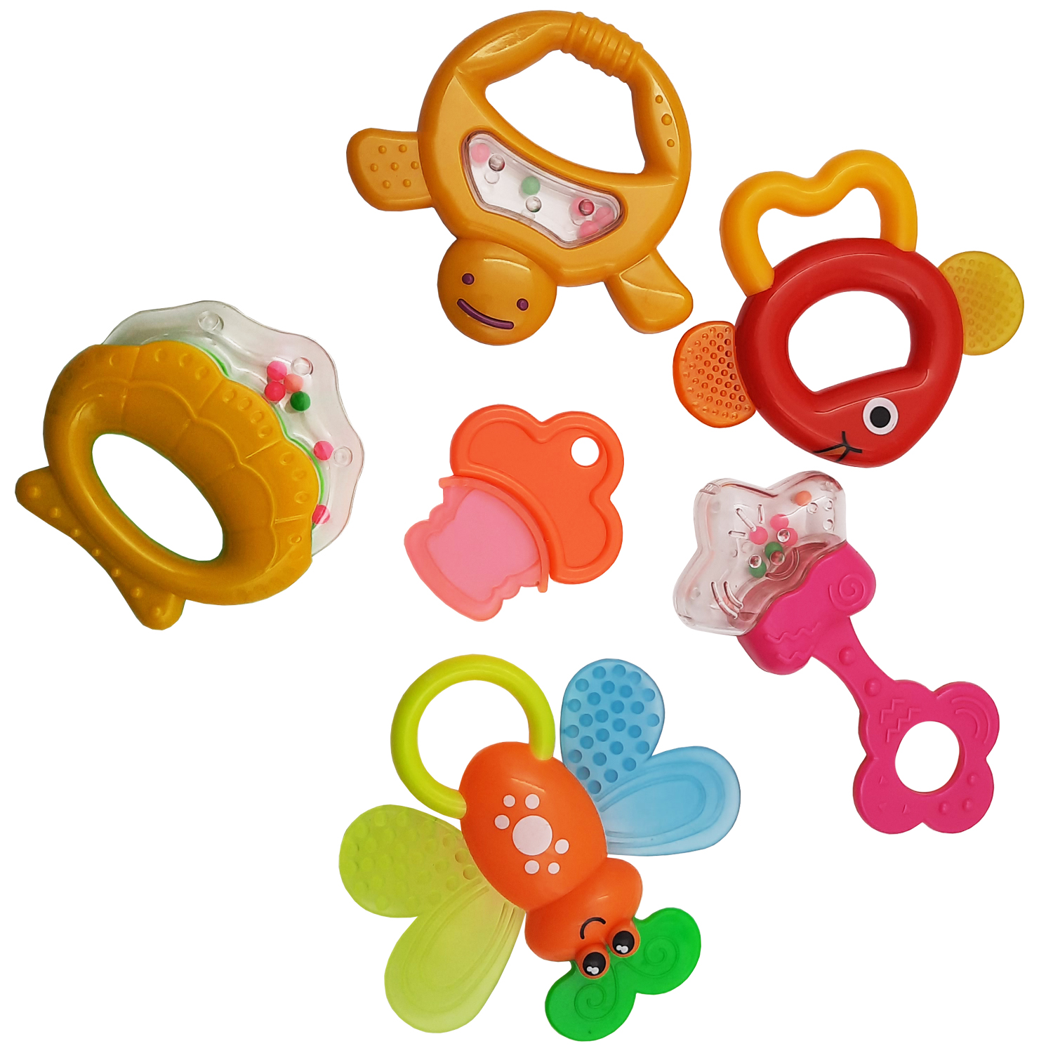 جغجغه هولا مدل Baby Toys بسته 6 عددی