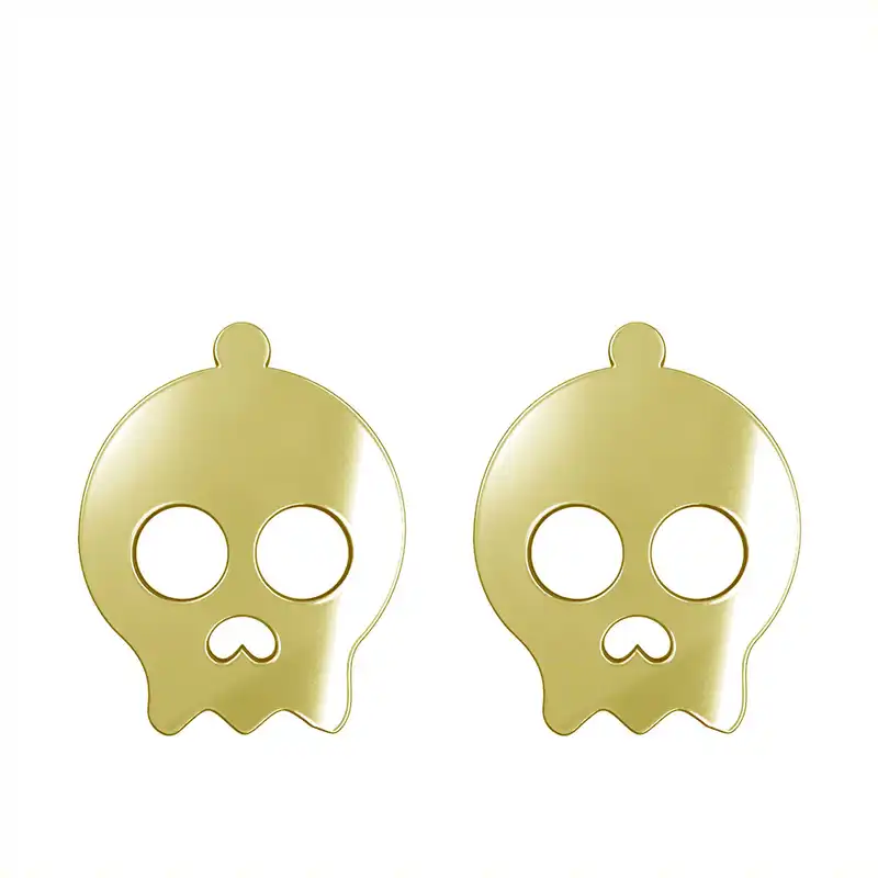 گوشواره طلا 18 عیار زنانه مدوپد مدل جمجمه کد GA1-15713