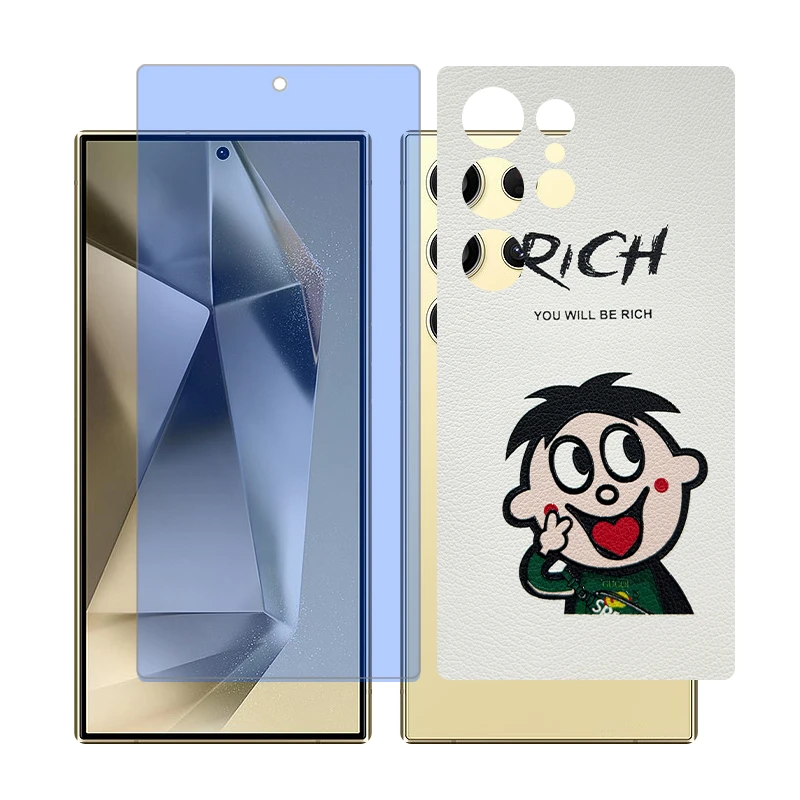 محافظ صفحه نمایش آنتی بلو گلس مدل Together مناسب برای گوشی موبایل سامسونگ Galaxy S22 Ultra به همراه برچسب پوششی