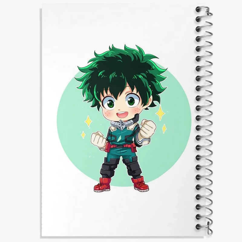 دفتر ژورنال نویسی 50 برگ خندالو مدل نقطه ای طرح ایزوکو میدوریا انیمه آکادمی قهرمان من My Hero Academia کد 10076
