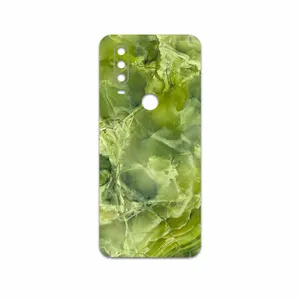 MAHOOT Green Crystal Marble Cover Sticker for Motorola One Action
